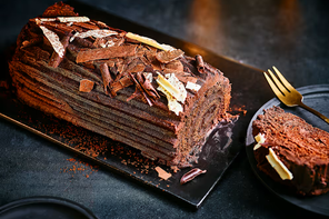 M&S Collection made without wheat chocolate yule log